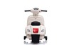 Electric Ride-on Scooter Vespa GTS, white, with auxiliary wheels, Licensed, Lithium battery, Leather