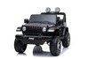 Electric Ride-On JEEP Wrangler, Black, Double Leather Seat, Radio with Bluetooth and USB Input, 4x4 
