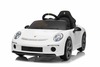 Electric Ride-on car RUF GT 12V, white, Opening doors, 2.4 GHz remote control, LED lights front and 