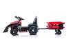 Electric Tractor FARMER with ladle and trailer, red, rear drive, 6V battery, Plastic wheels, wide se