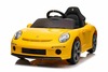 Electric Ride-on car RUF GT 12V, yellow, Opening doors, 2.4 GHz remote control, LED lights front and