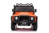 Electric Ride-on car Land Rover Defender 110 SVX 12V, orange, 4X4 drive, LED lights, front and rear 