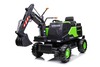 Electric ride-on car Volvo Excavator 12V with front digger ladle, Single seat, green, soft leatheret