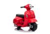 Electric Ride-on Scooter Vespa GTS, red, with auxiliary wheels, Licensed, 6V Battery, Leather seat, 