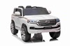 Electric Ride on Car Toyota Landcruiser 12V, WHITE, Leatherette seat, 12V/7AH Battery, Opening doors