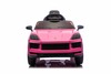 Auto elettrica per bambini Porsche Cayenne 12V con trazione posteriore - con licenza (1 posto), rosa