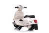 Electric Ride-on Scooter Vespa GTS, white, with auxiliary wheels, Licensed, Lithium battery, Leather