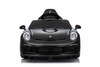 Electric Ride-on car RUF GT 12V, black, Opening doors, 2.4 GHz remote control, LED lights front and 