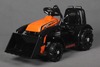 Electric Tractor FARMER with ladle, orange, rear-wheel drive, 6V battery, Plastic wheels, wide seat,