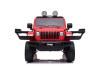 Electric Ride-On JEEP Wrangler, Red, Double Leather Seat, Radio with Bluetooth and USB Input, 4x4 Dr