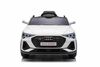 Electric ride-on car Audi E-tron Sportback 4x4 white, Leatherette seat, 2.4 GHz remote control, Eva