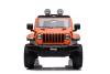 Electric Ride-On JEEP Wrangler, Orange, Double Leather Seat, Radio with Bluetooth and USB Input, 4x4