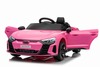 Electric Ride-on car Audi RS E-tron GT 12V, pink, wide single seat, 2.4 GHz remote control, USB / AU