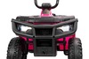 Licensed electric Ride-on quad Arctic Cat 12V with rear wheel drive, pink, LED lights, Lithium batte
