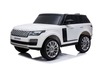 Electric Ride-On Range Rover, White, Double Leather Seat, LCD Display with USB Input, 4x4 Drive, 2x