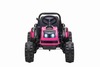 Electric Tractor POWER with trailer, pink, Rear wheel drive, 12V battery, Plastic wheels, wide seat,