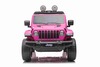 Electric Ride-On JEEP Wrangler, Pink, Double Leather Seat, Radio with Bluetooth and USB Input, 4x4 D