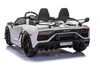 Electric Ride on Car Lamborghini Aventador 12V for two users, White, Vertical opening doors, 2 x 12V