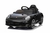 Electric Ride-on car RUF GT 12V, black, Opening doors, 2.4 GHz remote control, LED lights front and 