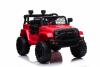 Auto elettrica fuoristrada con trazione posteriore, rossa, batteria 12V, chassis rialzato, sedile am