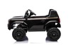 Electric ride-on car Toyota Landcruiser 12V, black, wide single seat, 2.4 GHz remote control, USB / 