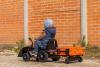 Electric Tractor FARMER with ladle, orange, rear-wheel drive, 6V battery, Plastic wheels, wide seat,