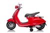 Electric ride-on Scooter Vespa 946 with reverse gear, red, Licensed, auxiliary wheels, Lithium batt