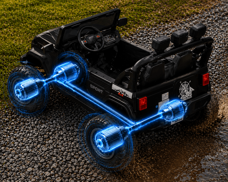 Powerful 4×4 Drive with Four 55W Motors