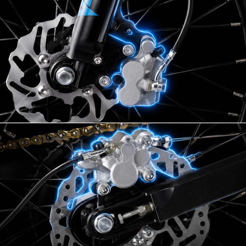 Front & Rear Hydraulic Disc Brakes