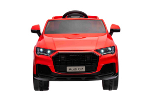 Auto elettrica per bambini Audi Q7 rossa, monoposto, sospensione indipendente, batteria 12V, telecom