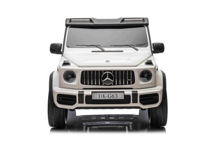 Electric Ride-on car Mercedes-Benz G63 AMG 4x4² Two-seater 12V, white, MP3 Player with USB/AUX input