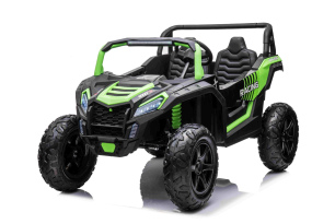 Electric Ride-on car UTV XXL 24V, green, two-seater, Engine with differential, Inflatable rubber whe