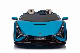 Electric Ride-on car Lamborghini Sian 4X4, blue, 12V, 2.4 GHz remote control, USB / AUX Input, Bluet
