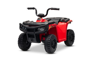 Licensed electric Ride-on quad Arctic Cat 12V with rear wheel drive, red, LED lights, Lithium batter