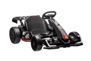 Licensed ride-on Drift Kart AUDI 24V, black, LED lights, 2 x 150W Motor, Drift mode with a speed of 