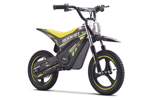 Pocket bike eléctrica para niños ROOKIE X 24V (14") | Batería de litio | Motor sin escobillas 250 W | Freno de disco