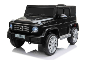 Electric Ride-on car Mercedes G500 12V, black, 2.4 GHz remote control, USB / SD Input, Rear suspensi