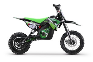 Kids Electric Dirt Bike 1000W | Beneo Motors Gazelle Green | Ages 6–10 | Speed Limiter