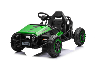 Electric Ride-on SPORT-CART 24V, green, Soft EVA wheels, Leatherette seat, 2 x 50W Motor, 24V Batter