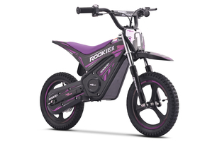 Pocket bike eléctrica para niños ROOKIE X 24V (14") | Batería de litio | Motor sin escobillas 250 W | Freno de disco