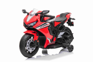 Elektrische kindermotor HONDA CBR 1000RR, gelicentieerd, 12V accu, kunstlederen zitting, plastic wie
