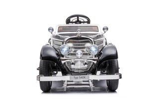 Electric Ride-On Toy Car Mercedes-Benz 540K, Black, Local parental control by Steering wheel, 2.4Ghz