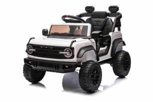 Elektroauto für Kinder Ford Bronco mit Heckantrieb, lizenziert (Einsitzer), Weiß, Lithium-Akku