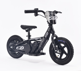 Elektro Laufrad für Kinder RIRIBIKE RTX3 24V (12"), Schwarz, Lithium-Akku, 100 W Motor, Scheibenbrem