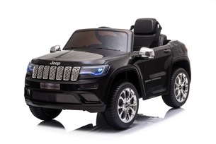 Electric Ride on Car JEEP GRAND CHEROKEE 12V, BLACK, Leather seat, 12V/7AH Battery, Opening doors, 2