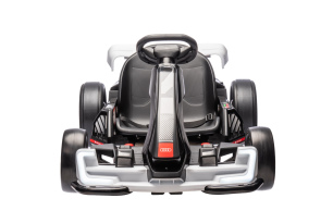 Licensed ride-on Drift Kart AUDI 24V, white, LED lights, 2 x 150W Motor, Drift mode with a speed of 