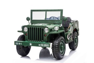 UTV Kinder Elektroauto 24V | USA ARMY | 3-Sitzer | 4x4-Antrieb | MP3-Player mit USB-/SD-Eingang | Al