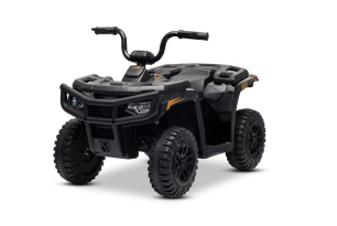 Licensed electric Ride-on quad Arctic Cat 12V with rear wheel drive, black, LED lights, Lithium batt