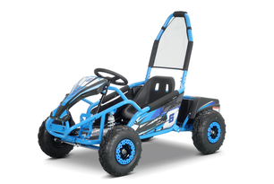 Go-kart électrique 1 000 W | Beneo Motors BUGGY RSX | Bleu électrique | 48 V | 30 km/h