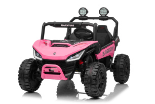 Electric Ride-on car T-REX Ride 4x4 Two-seater 24V, pink, MP3 Player with USB/AUX input, 4x4 drive, 